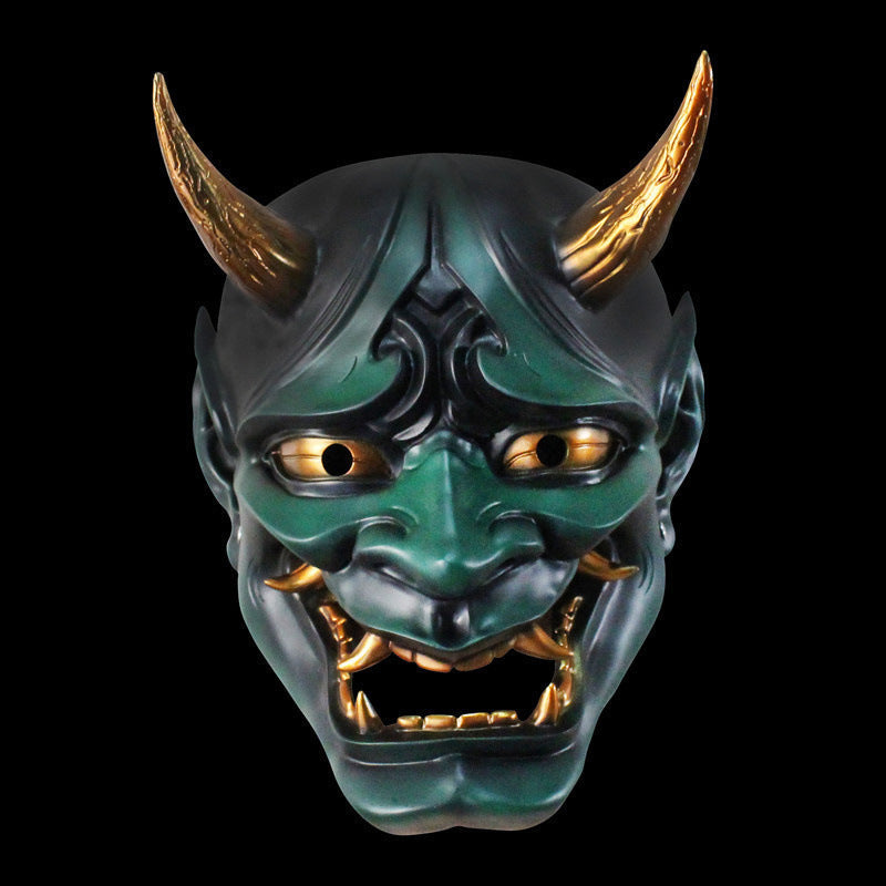 Scary Devil Full Face Mask Horned Costume Accessory