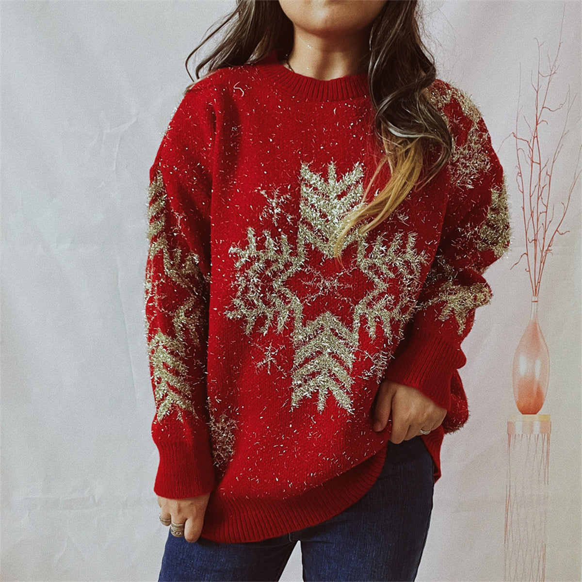 Winter Frosty Crew Neck Sweater - EasyApparels