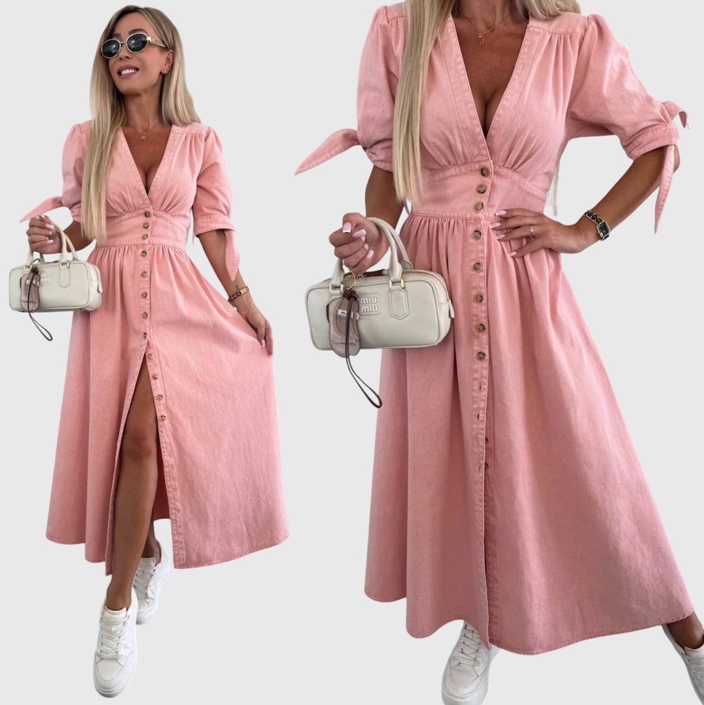 Classic Blue Jeans Dress - Vossary
