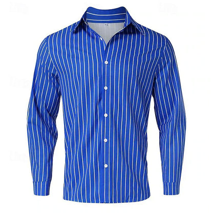 Classic Casual Striped Dress Shirt