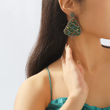 Holiday Snowflake Drop Earrings - EasyApparels