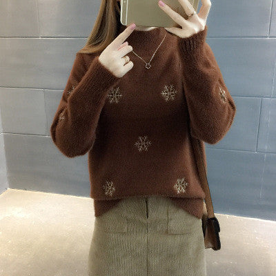 Cozy Ladies Fleece Pullover Sweater