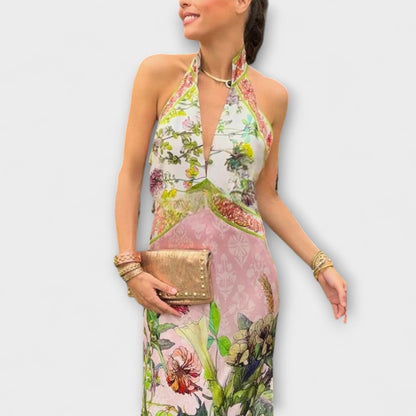 Beautiful Strapless Backless Summer Maxi Dress
