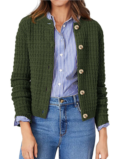 Soft Cable Knit Open Cardigan
