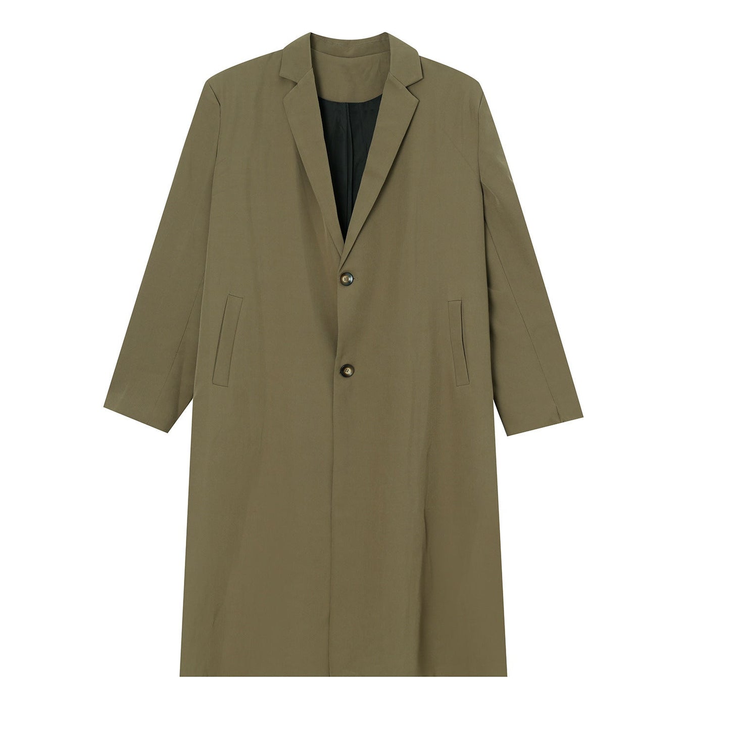 Comfortable Casual Men's Long Coat - Breathable Spring Jacket