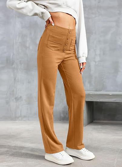 Comfortable Stretchy Waist Women's Pants - Pexav