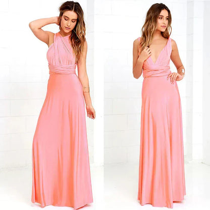 Elastic Wrap Dress - Isla-Pink-S-Nora Luxe