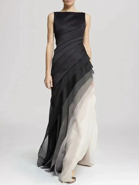 Chic Multilayer Gradient Dress - EasyApparels