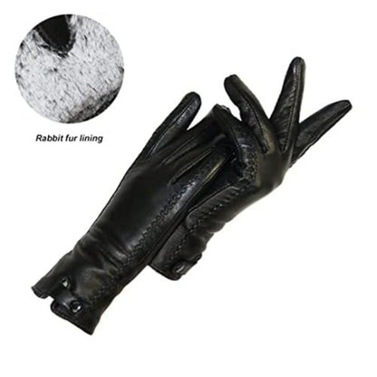 Soft Women's Leather Gloves - Fitted, Sheepskin Lined - Luxicro