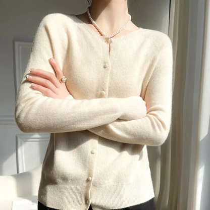 Soft Pink Ladies Open Front Cardigan
