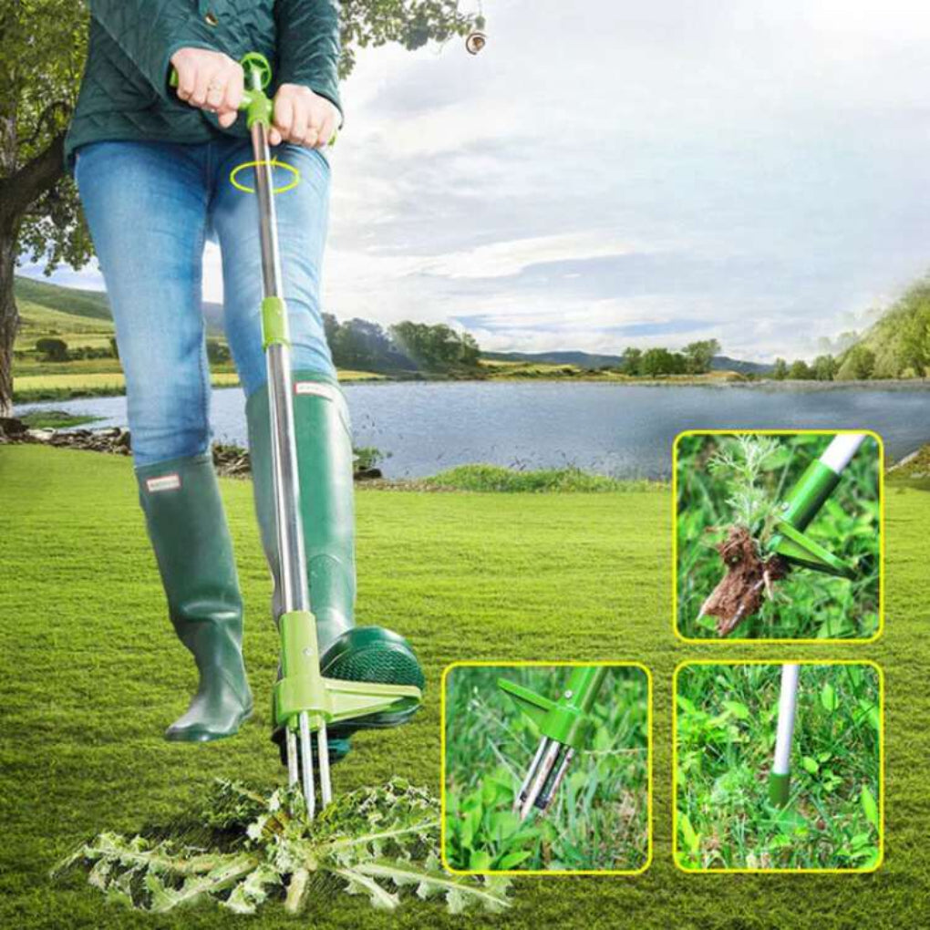 Easy Grip Long Handle Weed Remover Tool - Vossary