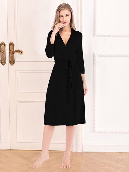 Low Cut V Neck Sleep Dress - EasyApparels