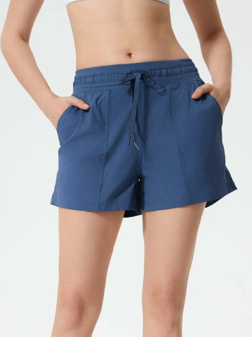 Athletic Drawstring Running Shorts with Pockets - EasyApparels