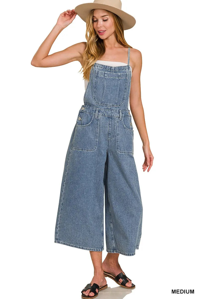 Classic Blue Comfortable Loose Fit Overalls - EasyApparels