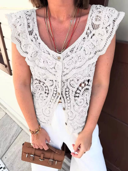 Delicate Open Front Knitted Cardigan