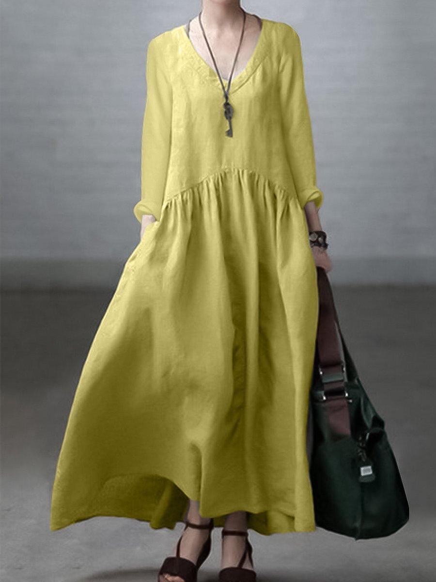 Comfy Women's Maxi Dress with Pockets - EasyApparels