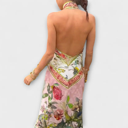 Beautiful Strapless Backless Summer Maxi Dress