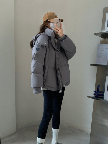 Cozy Women's Puffer Jacket - Short Fit, Everyday Wear