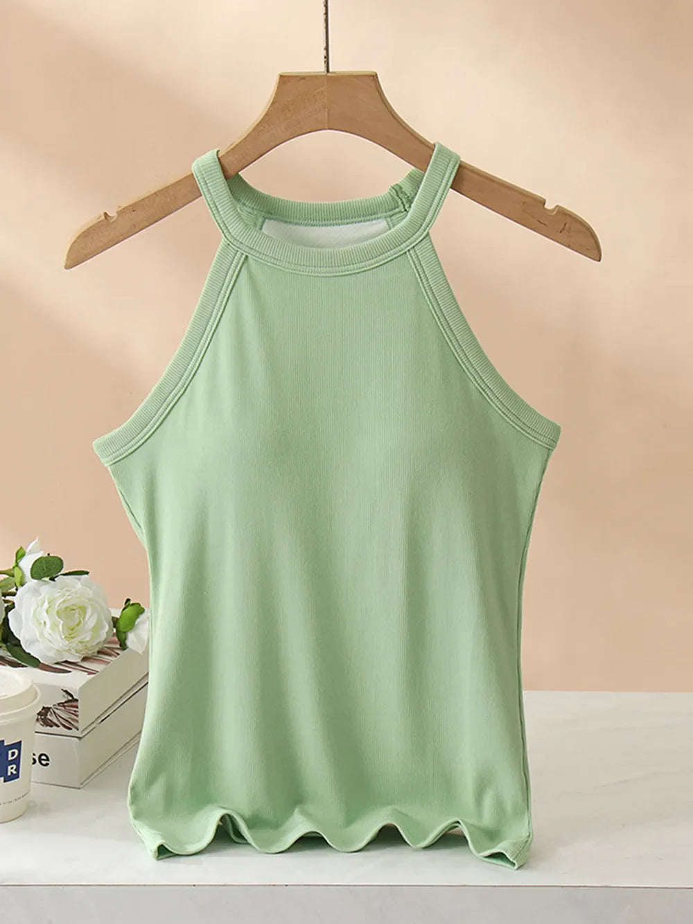 Classic Fit Tank Top With Built In Bra