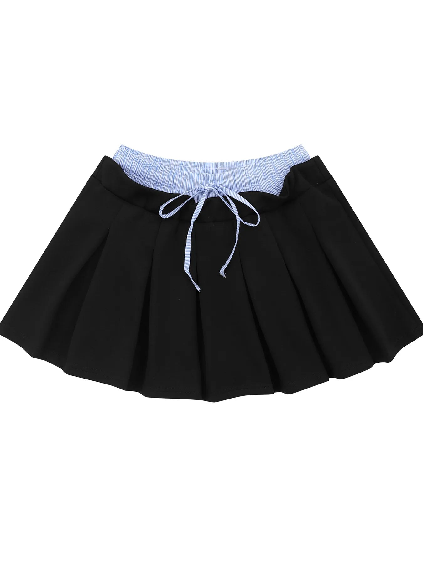 Elastic Waist Flowy Short Skirt