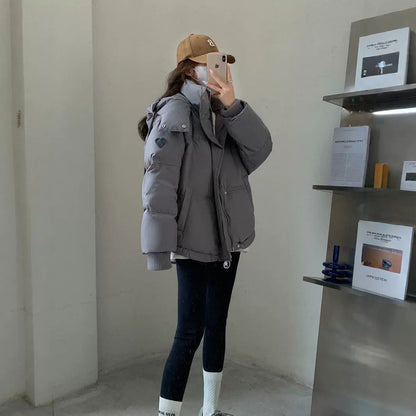 Cozy Women's Puffer Jacket - Short Fit, Everyday Wear - Luxicro