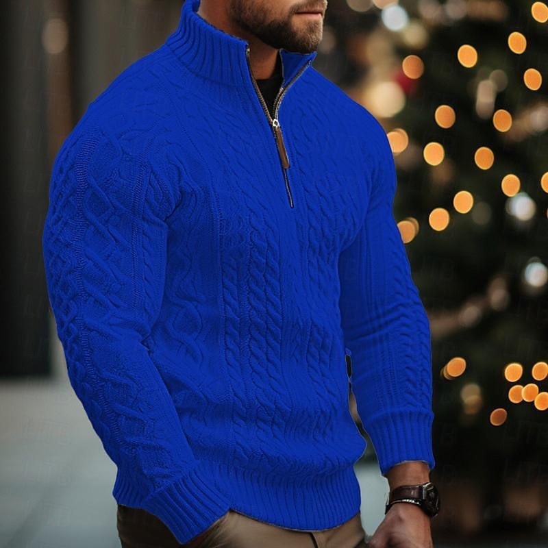 Soft Men's Cable Knit Winter Sweater