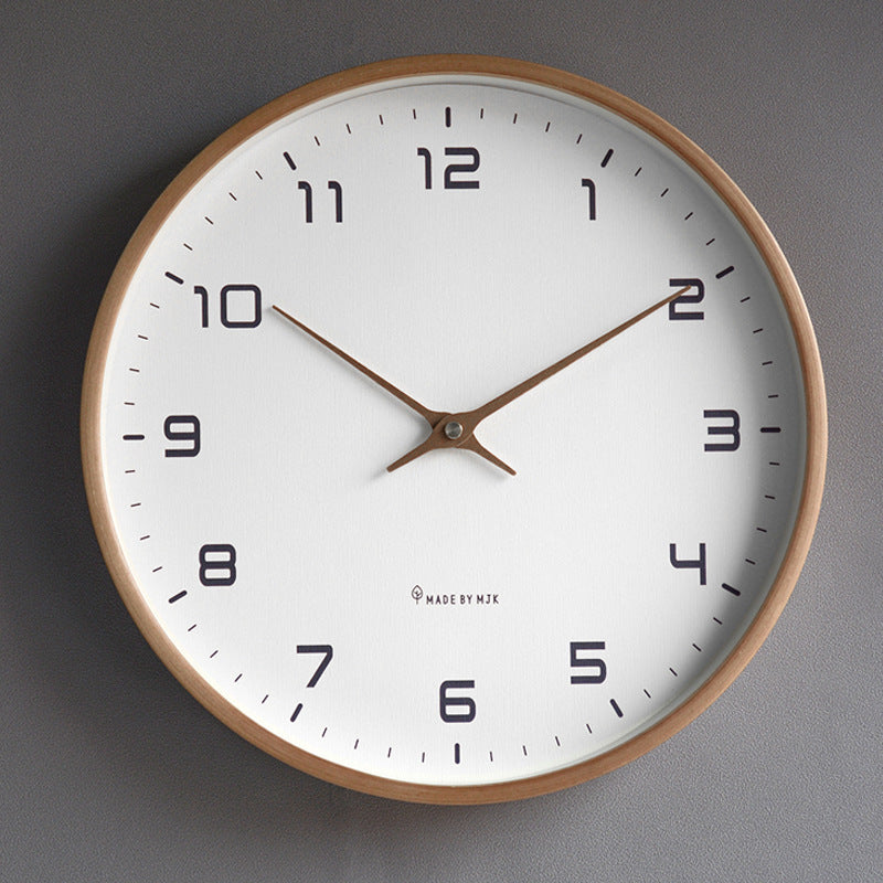 Simple Wood Round Wall Clock - Vossary