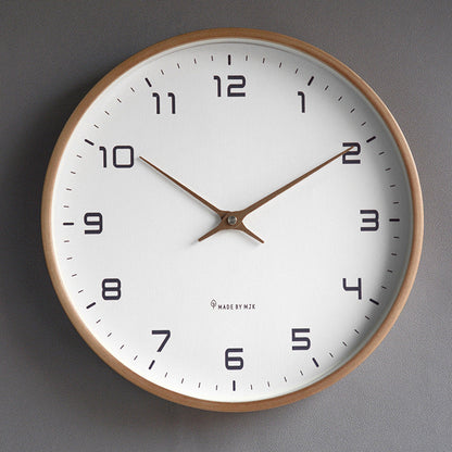 Simple Wood Round Wall Clock - Vossary