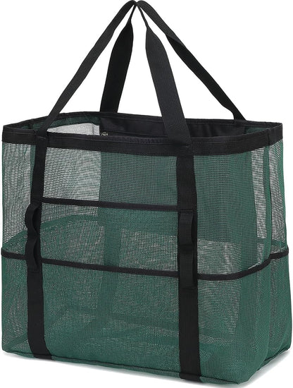 Clear Large Mesh Beach Bag with 8 Compartments