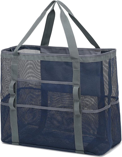 Clear Large Mesh Beach Bag with 8 Compartments