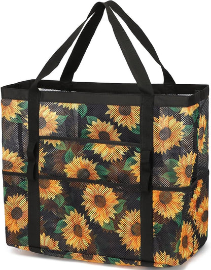 Clear Large Mesh Beach Bag with 8 Compartments