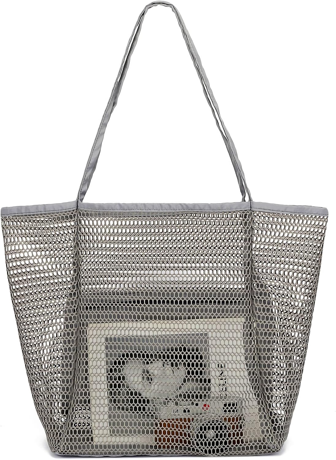 Clear Large Mesh Beach Bag with 8 Compartments