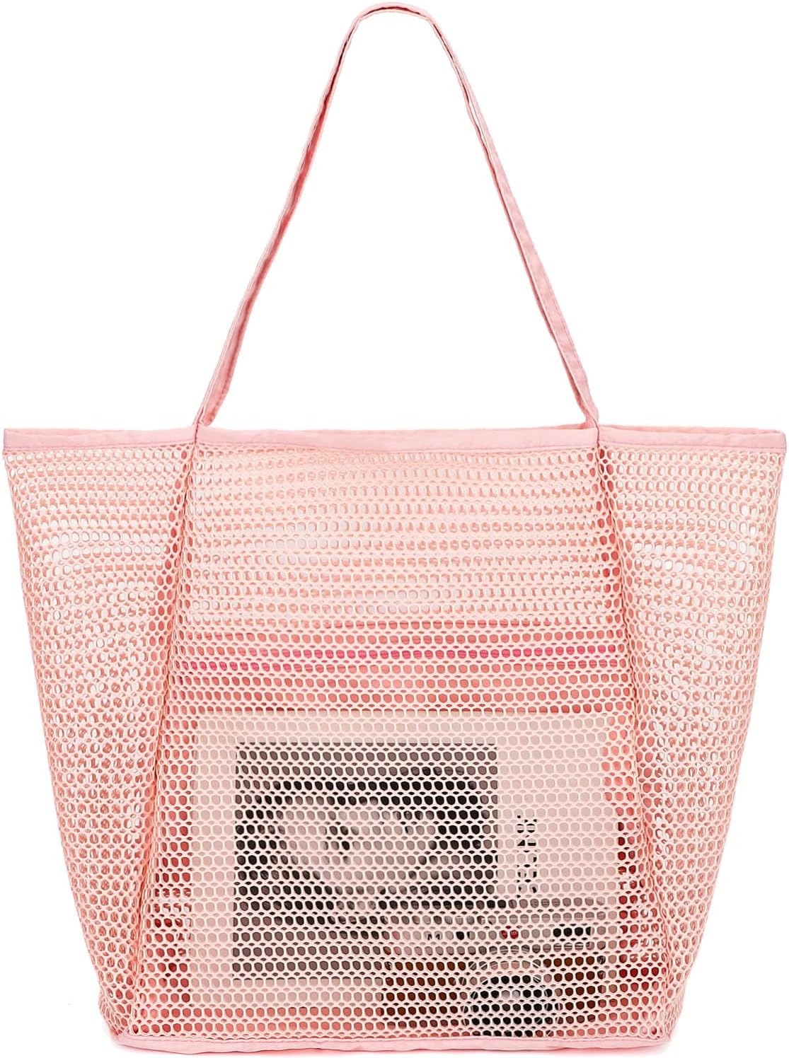 Clear Large Mesh Beach Bag with 8 Compartments