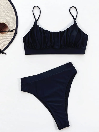 Flexible Fit Ruffled Bikini Swimwear Set