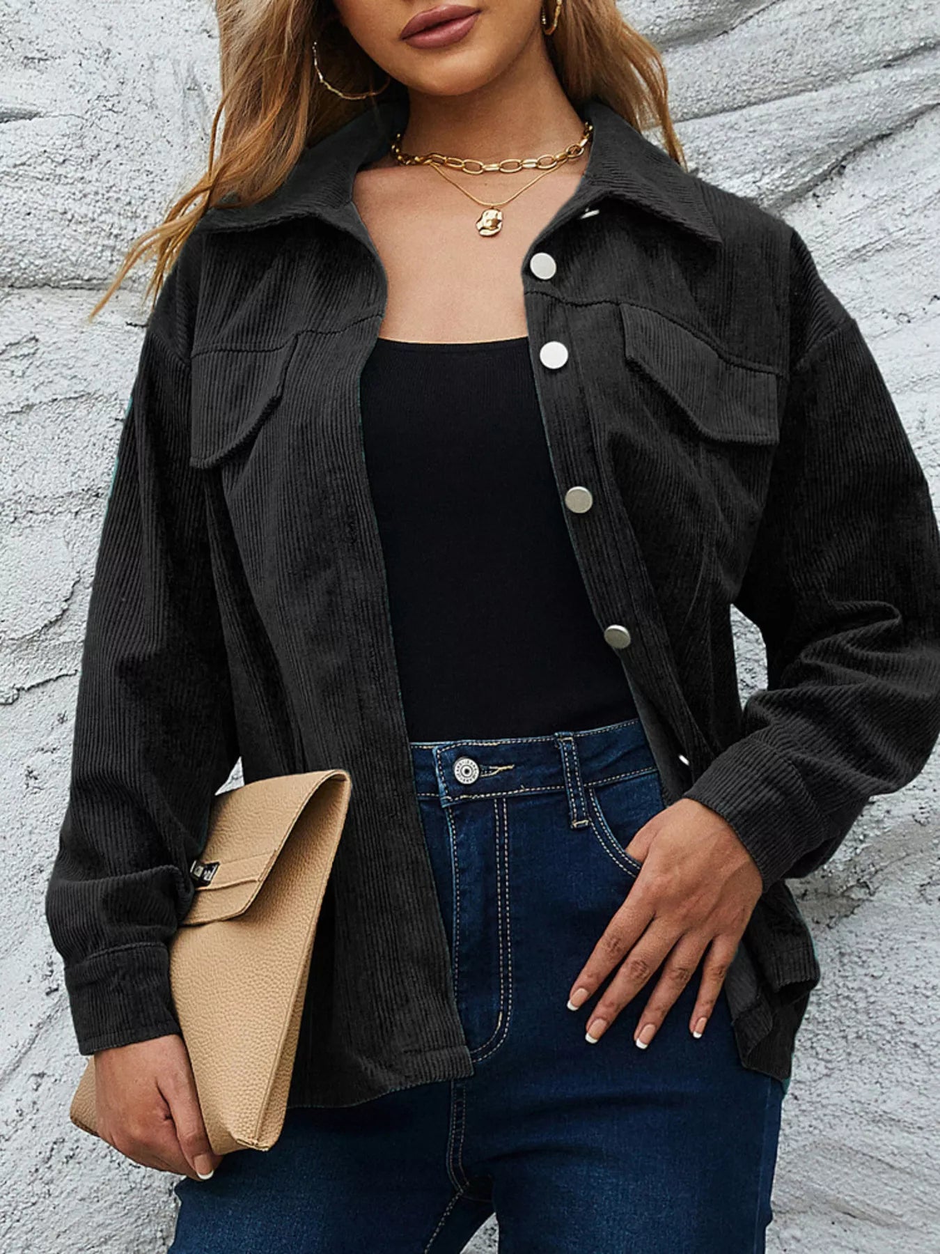 Relaxed Fit Cotton Shirt Jacket