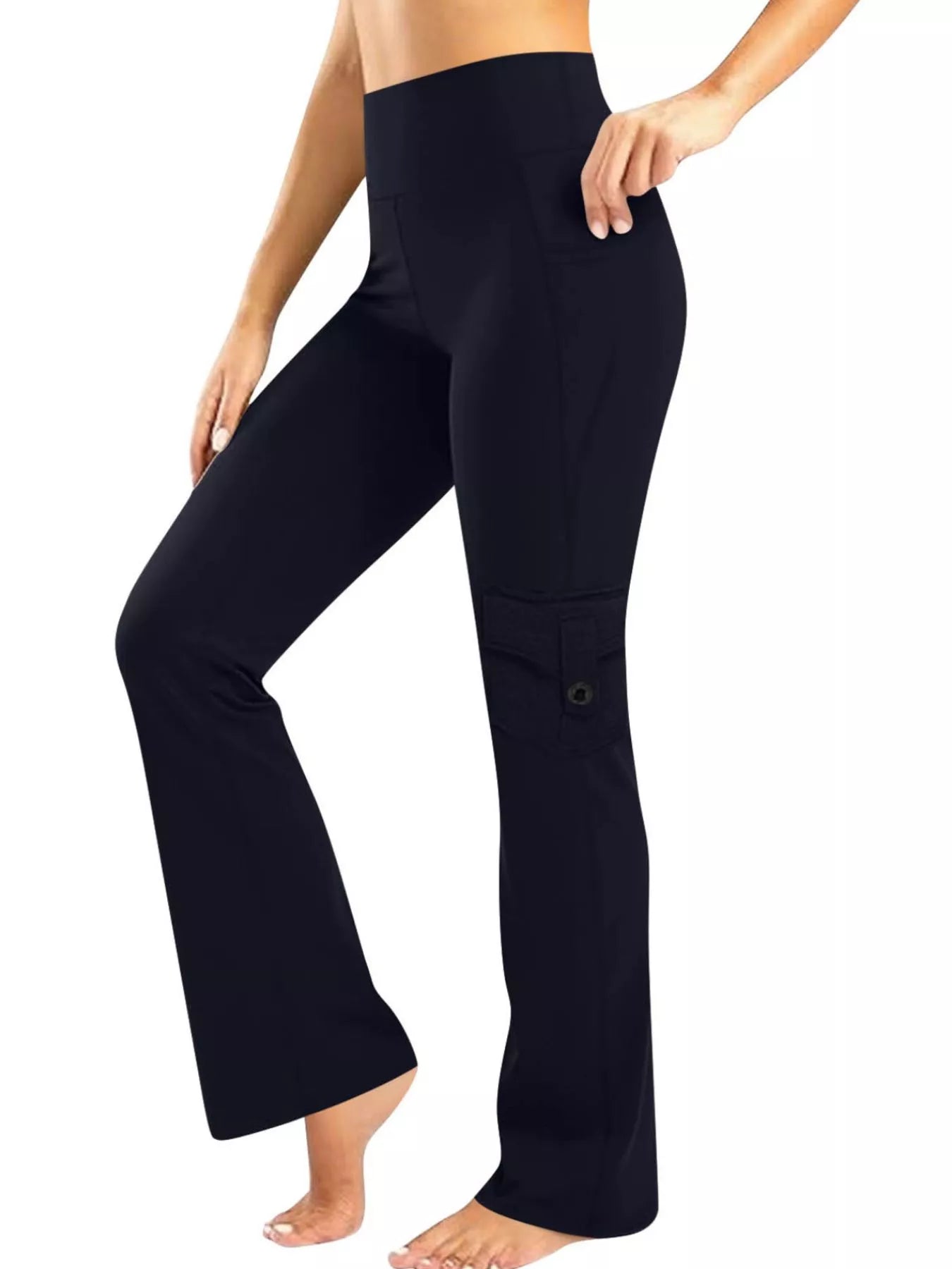 Comfortable Yoga Pants with Side Pockets - EasyApparels