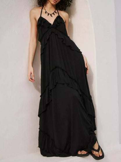 Flowy Strapless Summer Maxi Dress