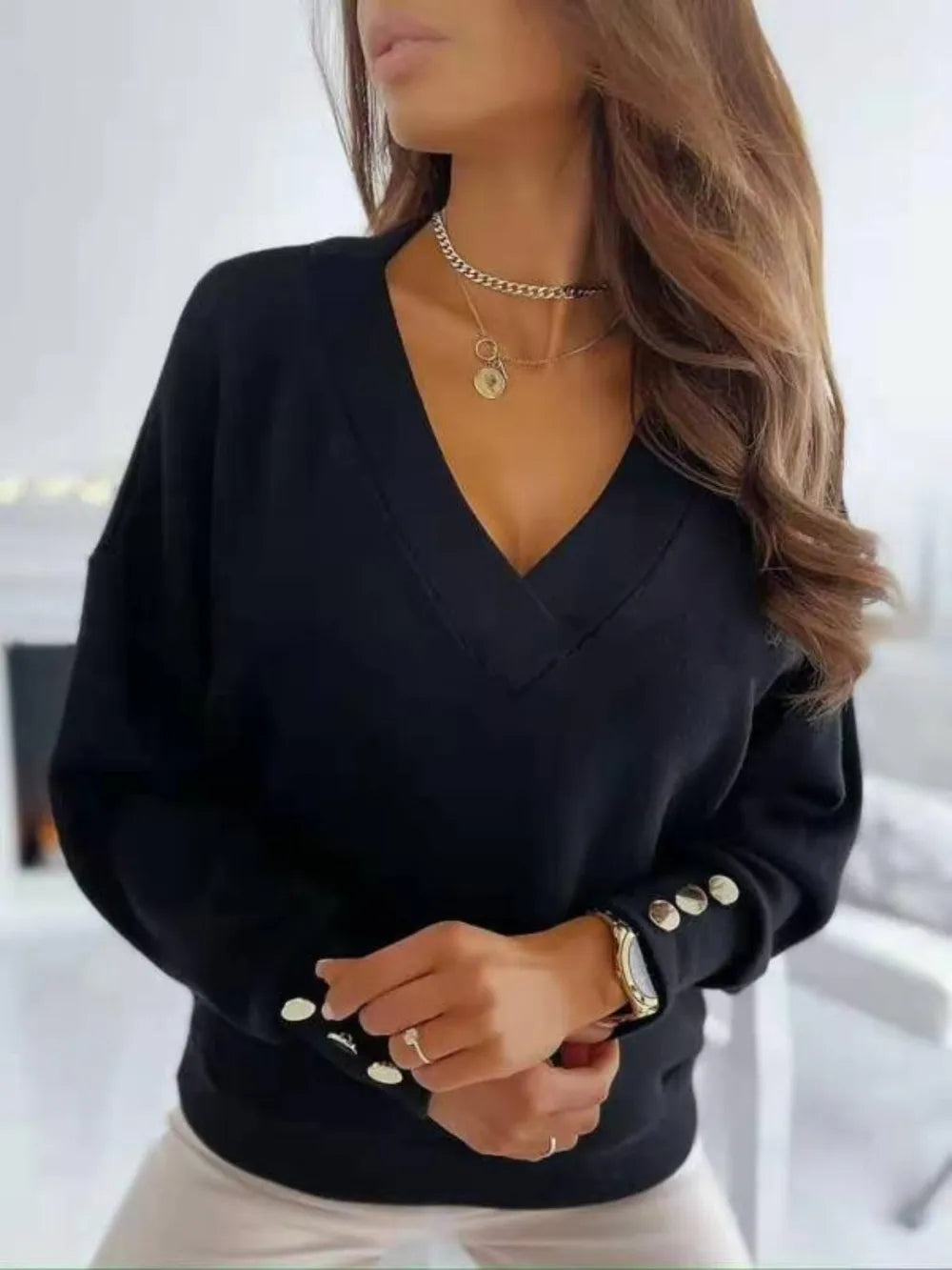 Comfortable Crew Neck Fleece Sweatshirt