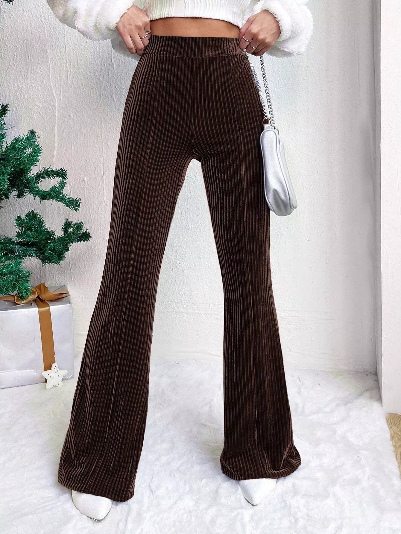 Retro High Waisted Wide Leg Pants