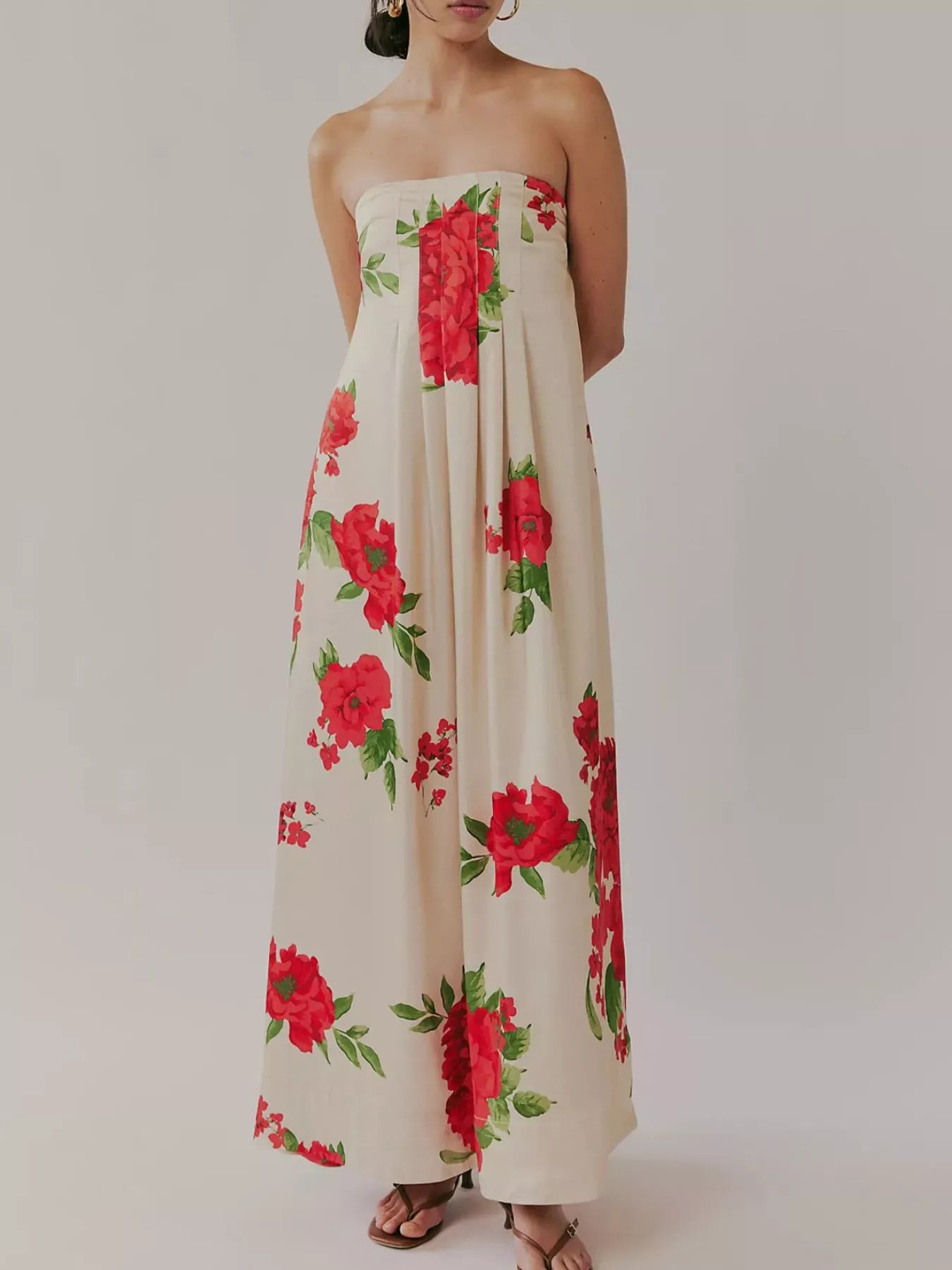 Beautiful Summer Strapless Long Dress