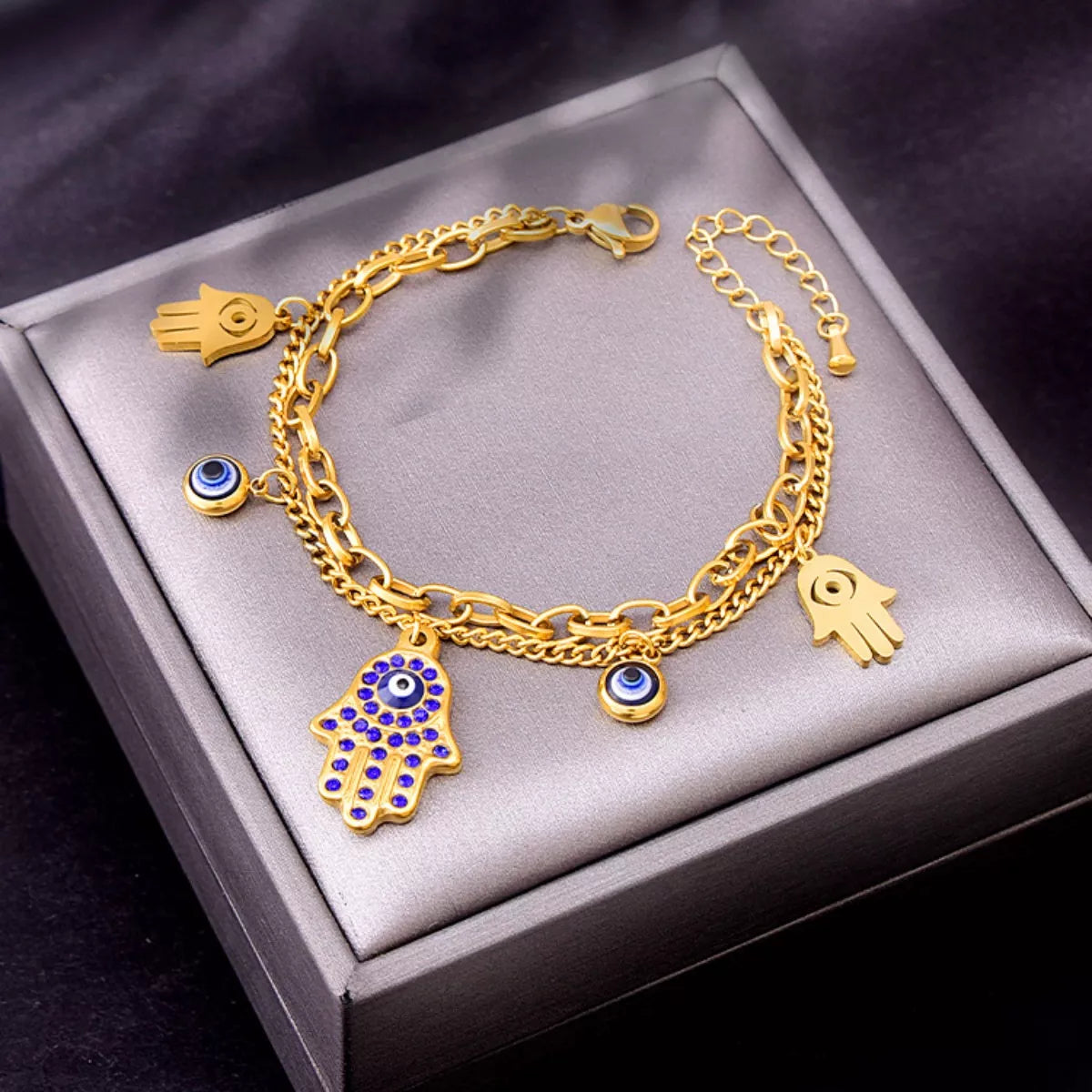 Luxury Gold Plated Charm Bracelet Set - EasyApparels