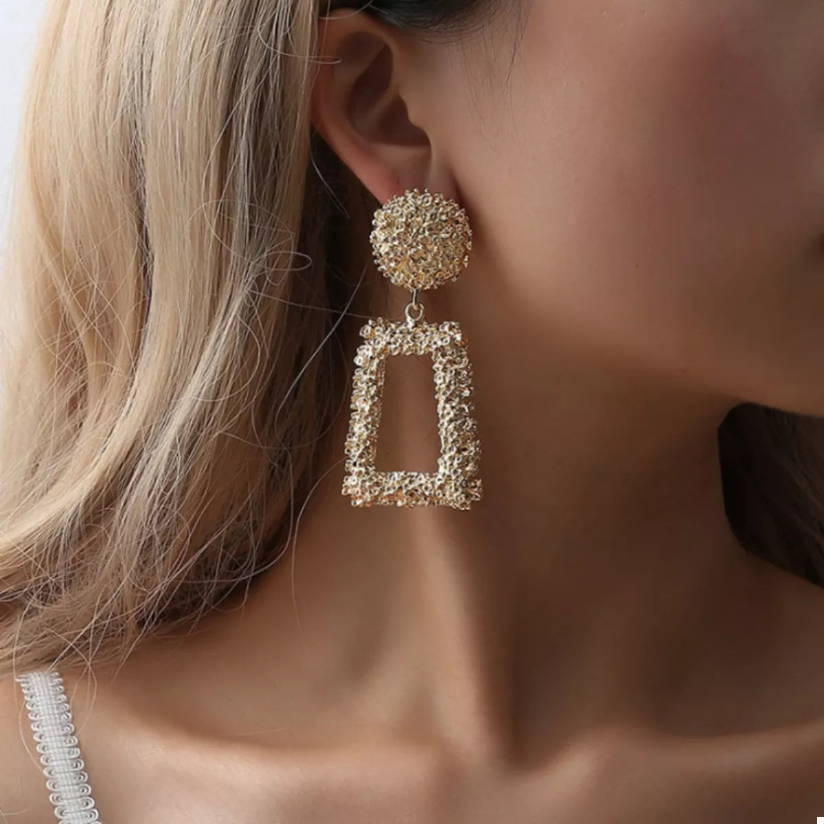 Trendy Drop Geometric Earrings - EasyApparels