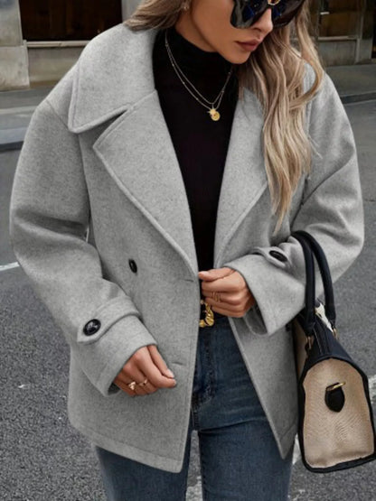 Classic Fit Wool Mix Casual Coat