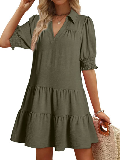 Cute Short Sleeve Mini Sundress