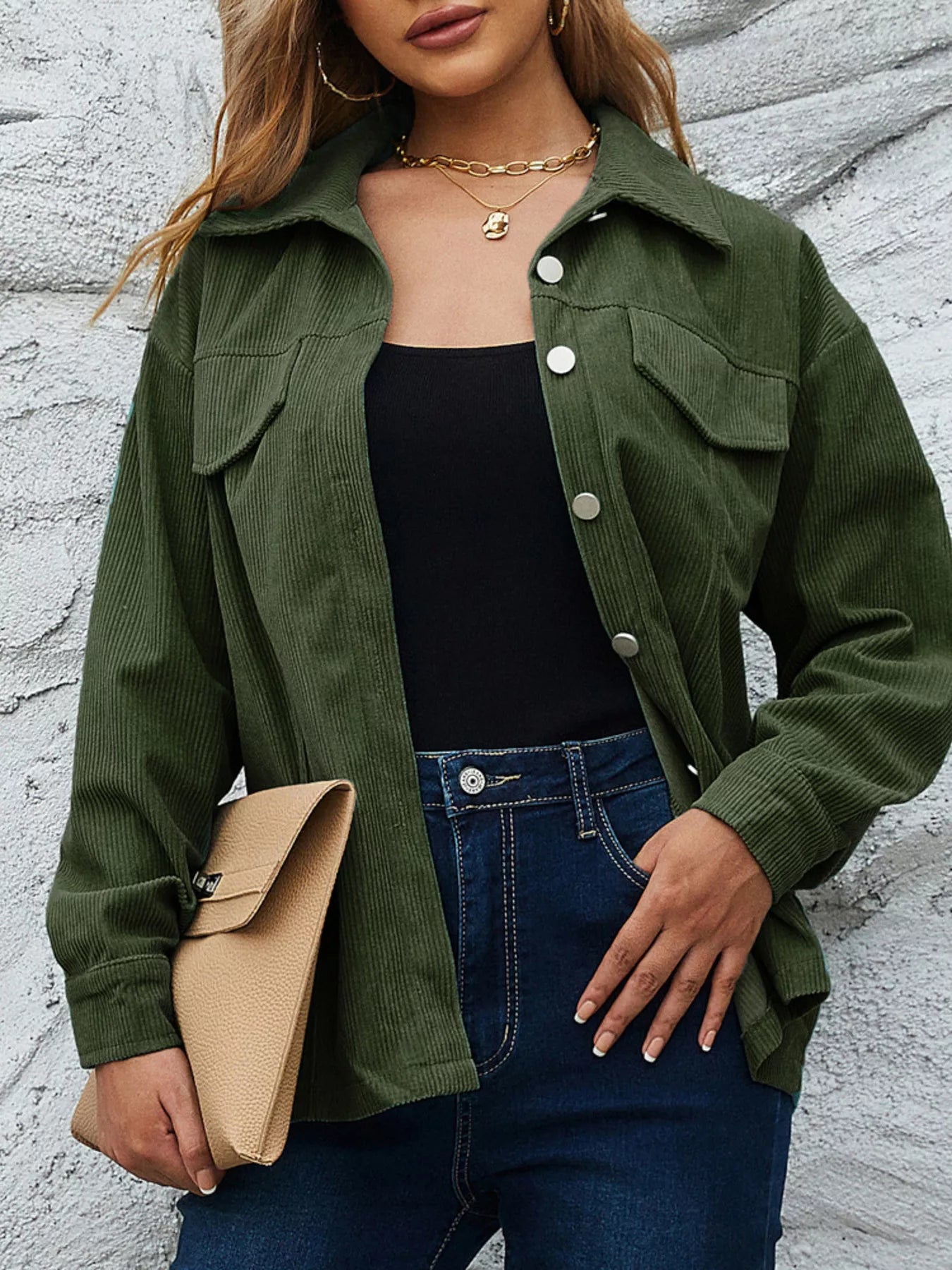 Relaxed Fit Cotton Shirt Jacket