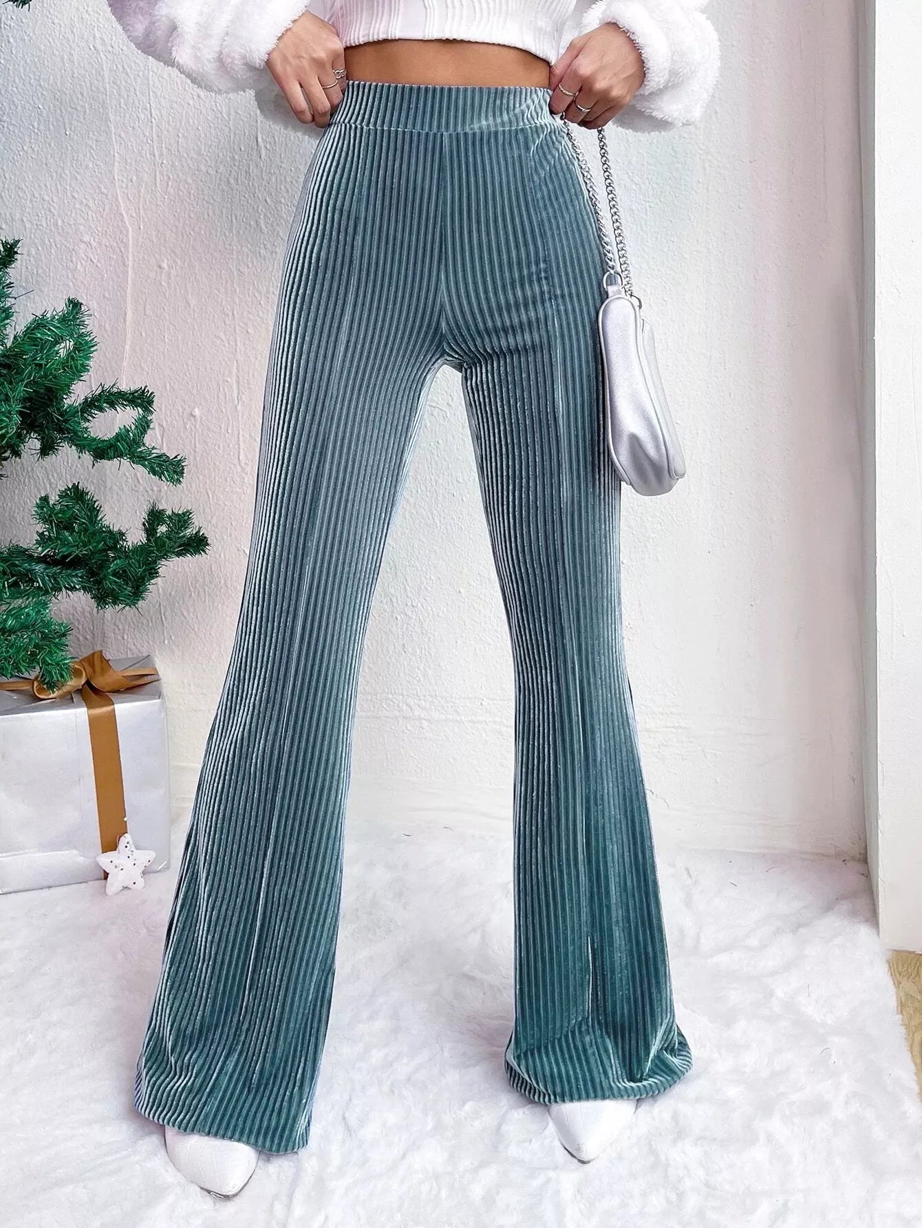 Retro High Waisted Wide Leg Pants