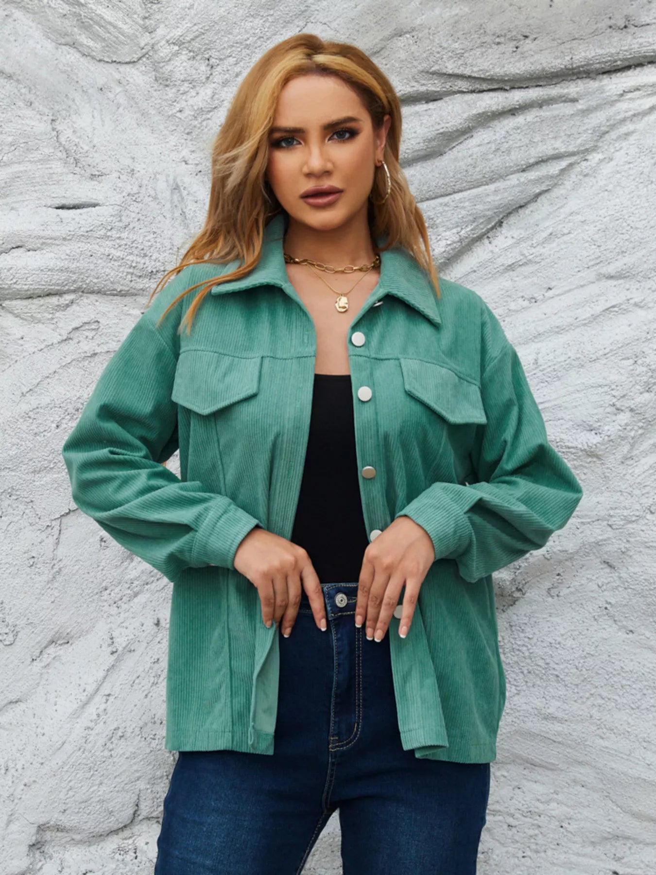 Relaxed Fit Cotton Shirt Jacket