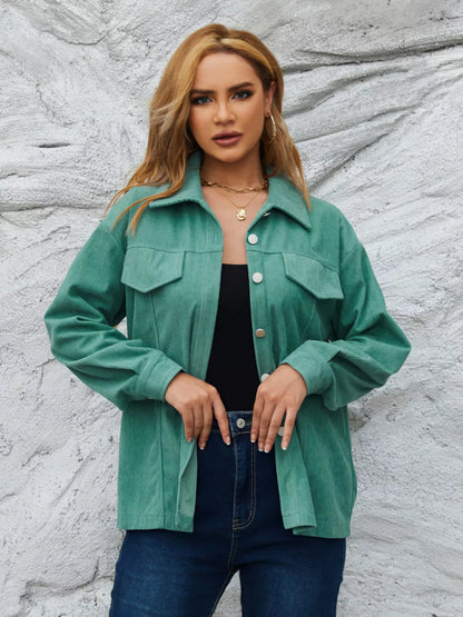 Relaxed Fit Cotton Shirt Jacket
