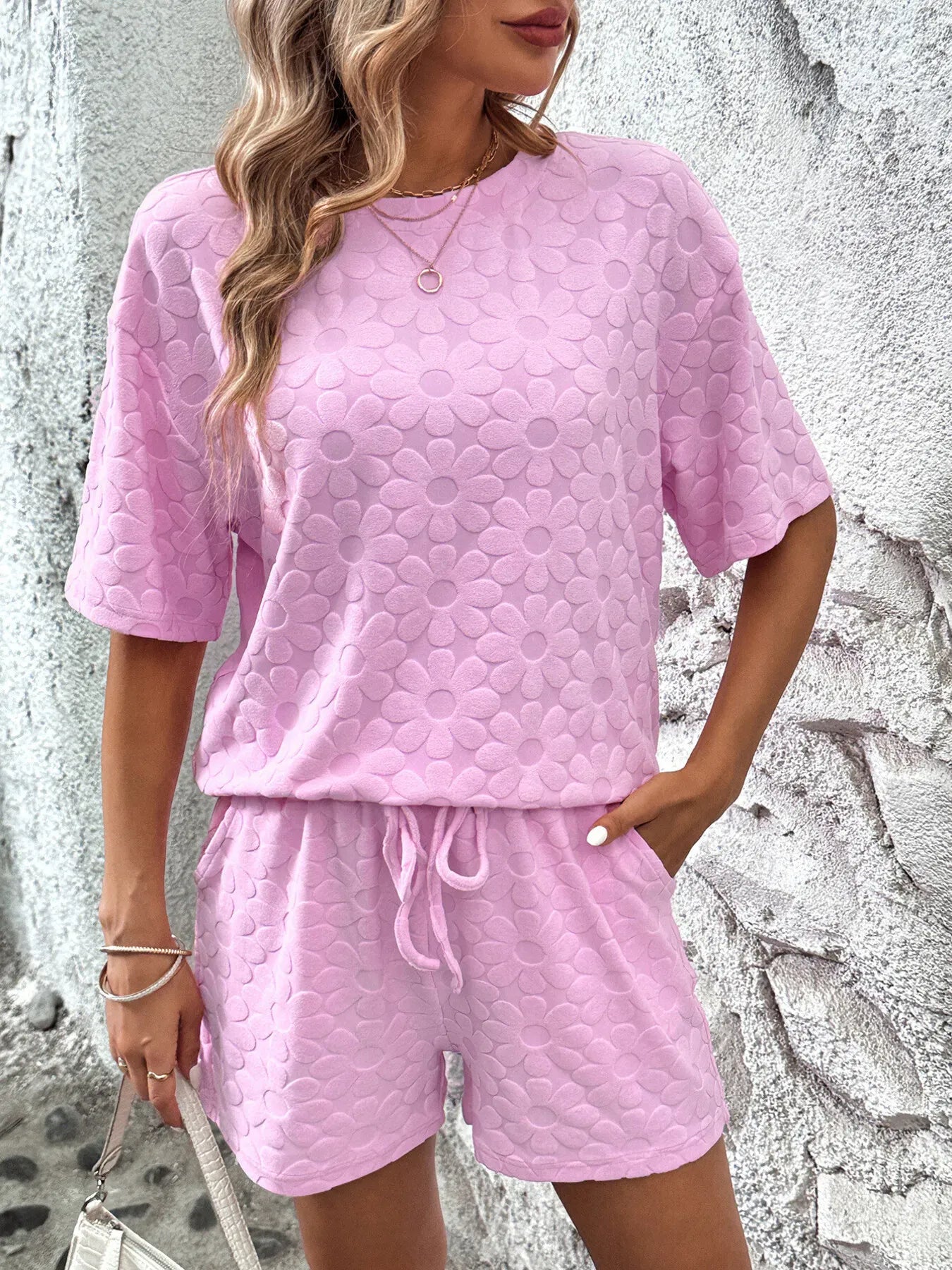 Casual Floral Tank Top and Shorts Set - EasyApparels