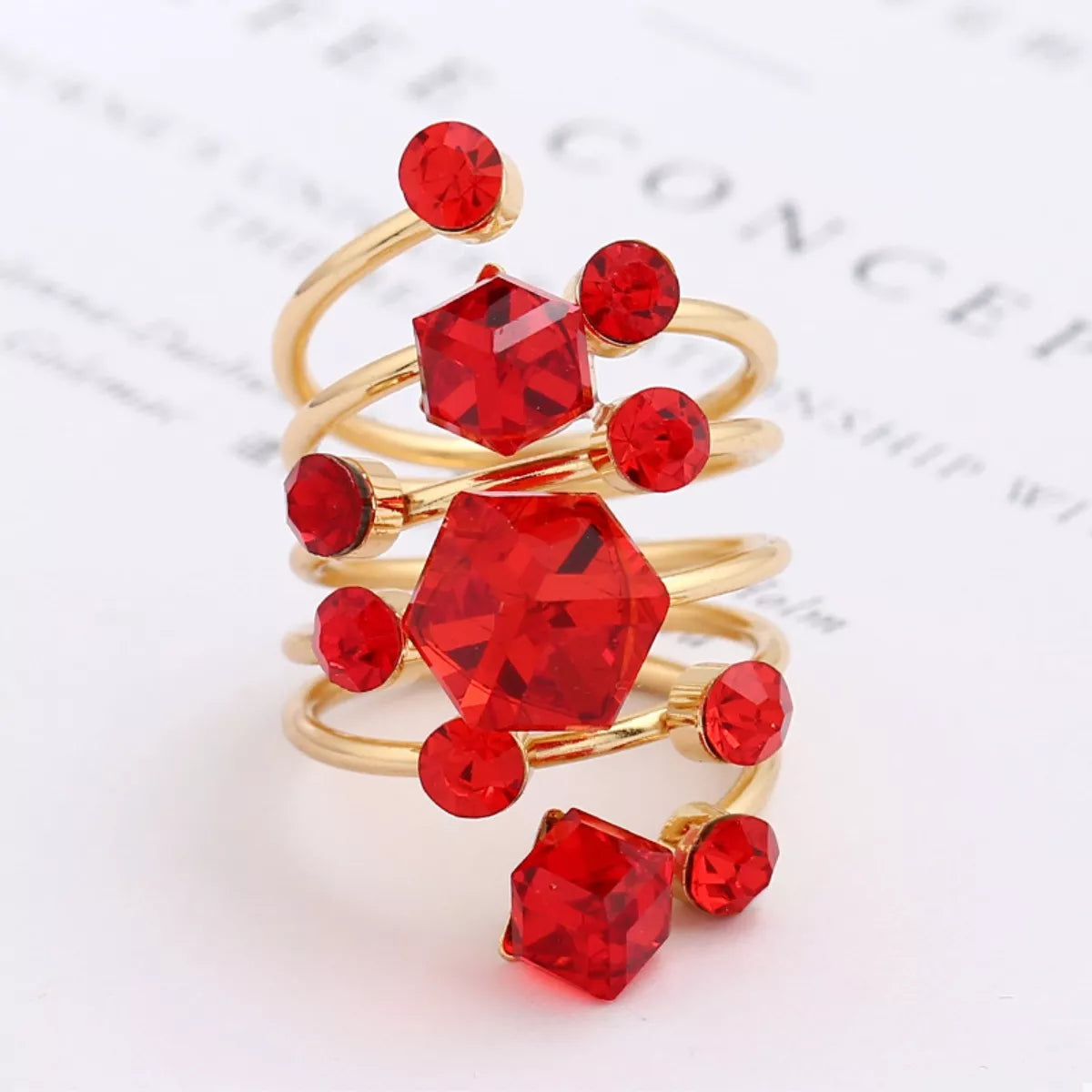 Luxurious Triple Layer Gold Plated Ring